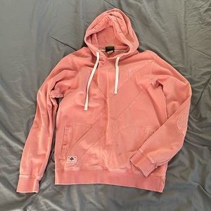 Hoodie in coral orange